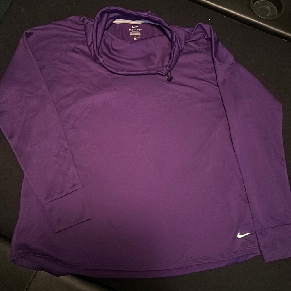 Nike Dry-Fit dark purple long sleeve shirt size L